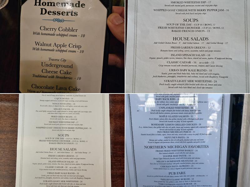 Millie's on Main Menu