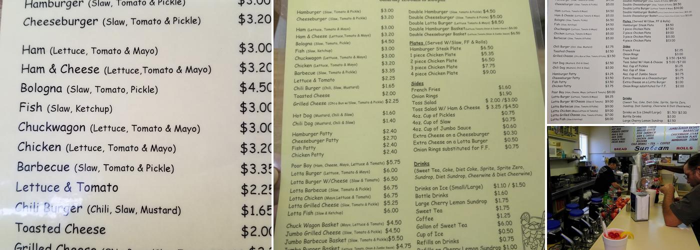 Shake Shop Menu