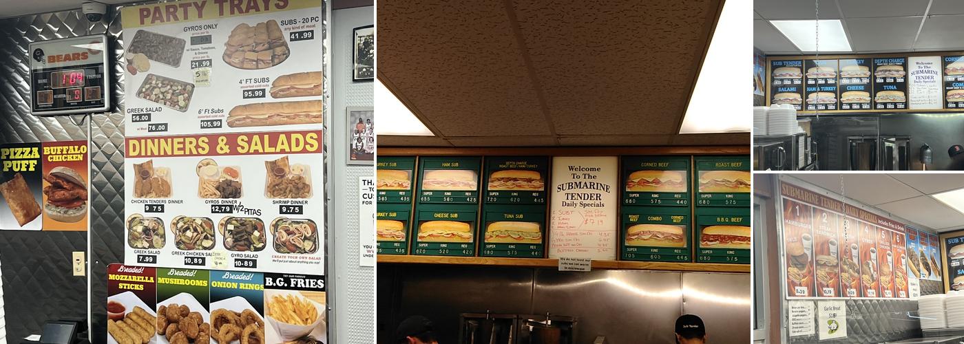 Submarine Tender Menu