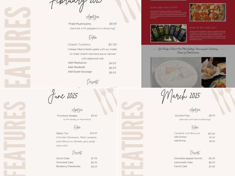 DellaVentura Pizzeria Menu