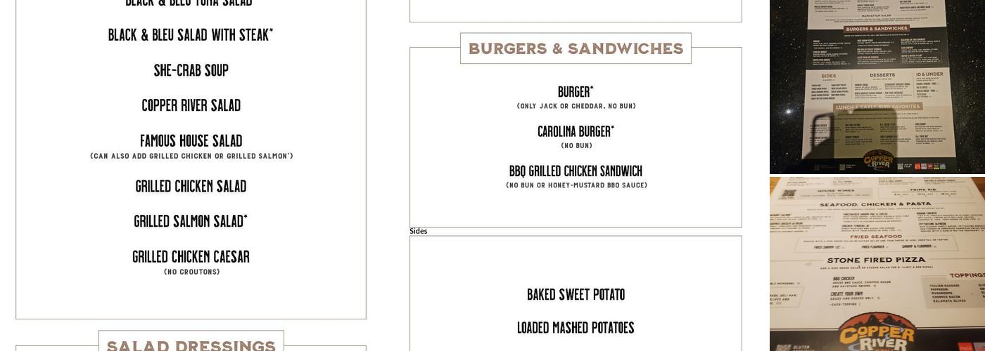 Copper River Grill Menu