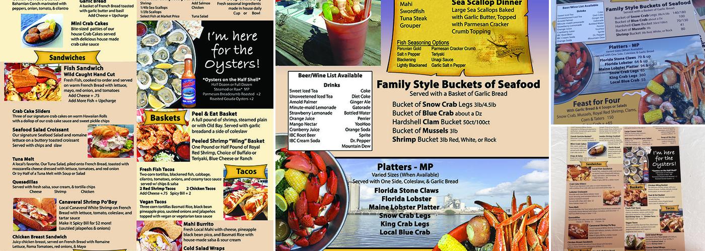 Seafood Atlantic Menu