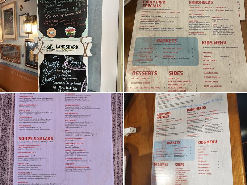 Rusty's Seafood and Oyster Bar Menu