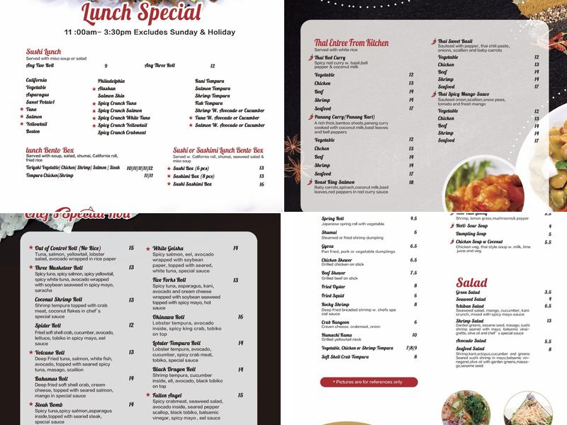 Lin's Asian Café Five Forks Menu
