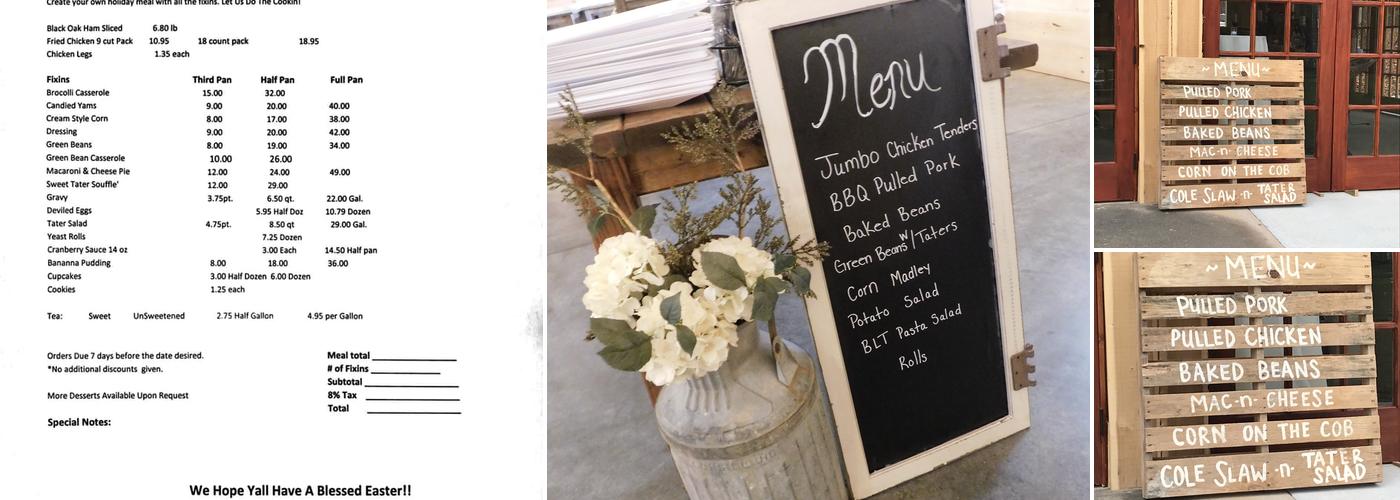 The Junction of Gowensville Menu