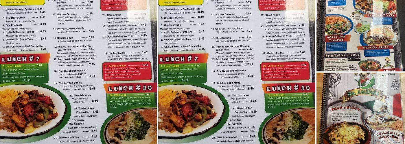 MR.JALAPEÑO Menu