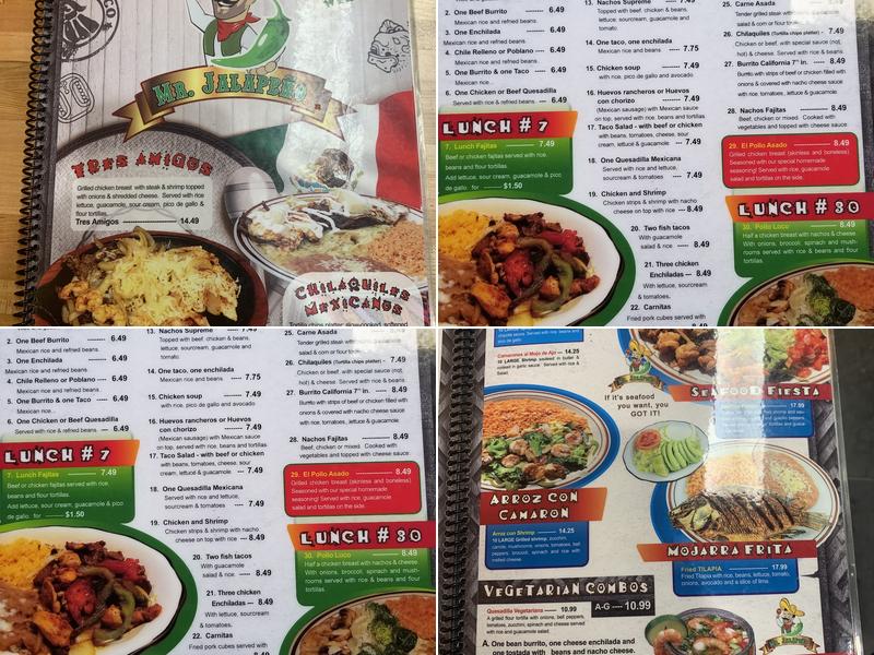 MR.JALAPEÑO Menu