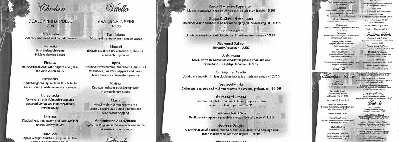 La Taverna Menu