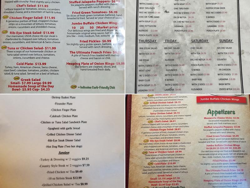Clock Restaurant Menu