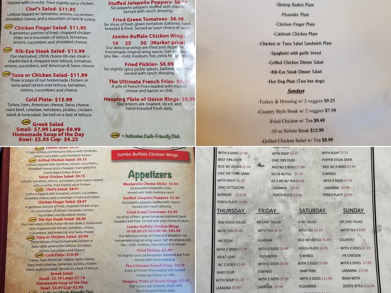 Clock Restaurant Menu