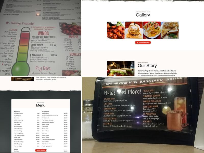 Blaney's Wings & Grill Menu