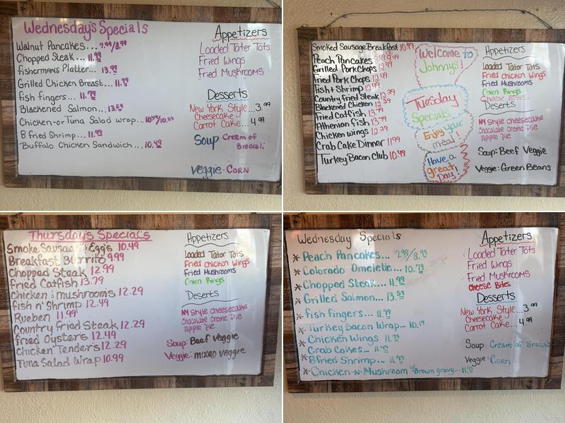 Johnny's Egg House Menu