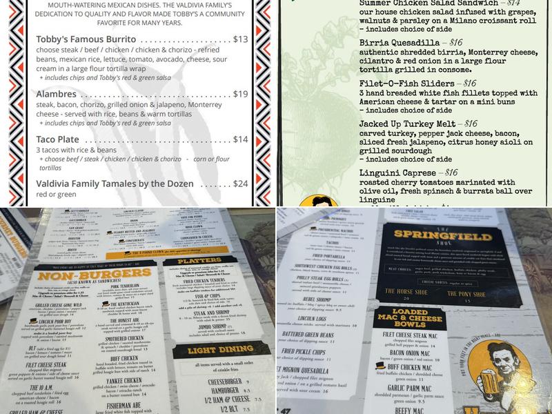 Honest Abe's Tap & Grill Menu