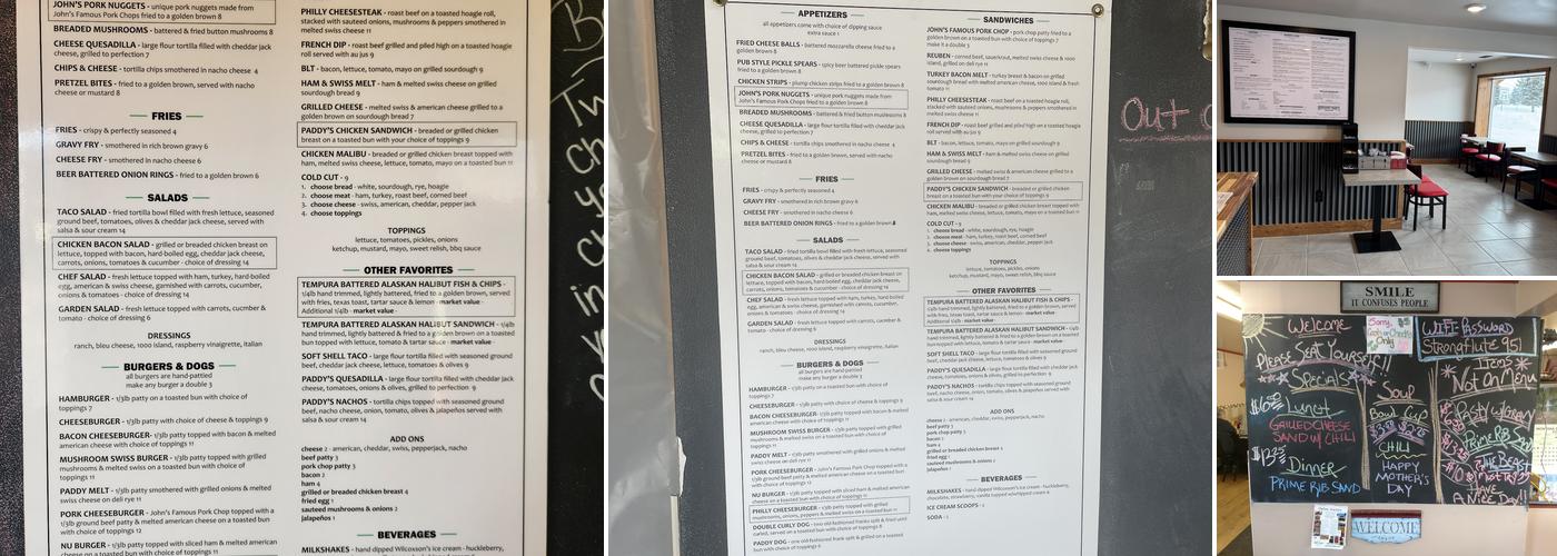 Peppermint Paddy’s Menu