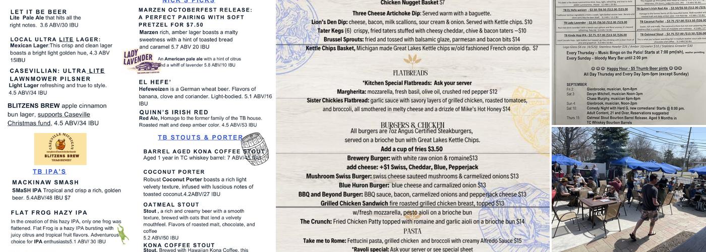 Thumb Brewery Menu