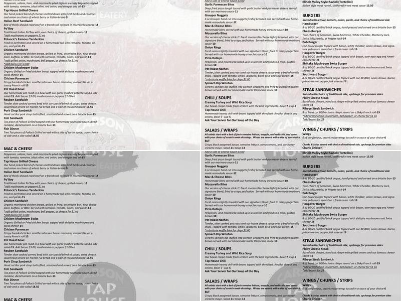Carson Tap House Menu