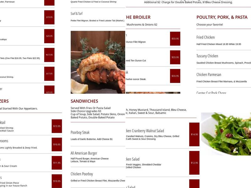 Cookie's Restaurant Menu