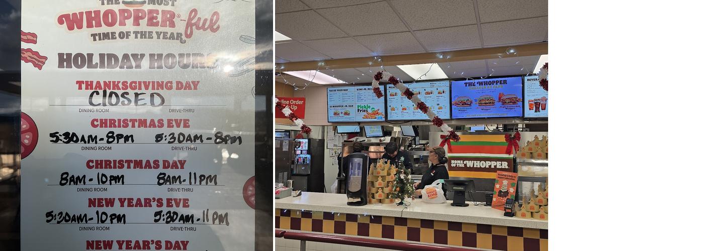 Burger King Menu