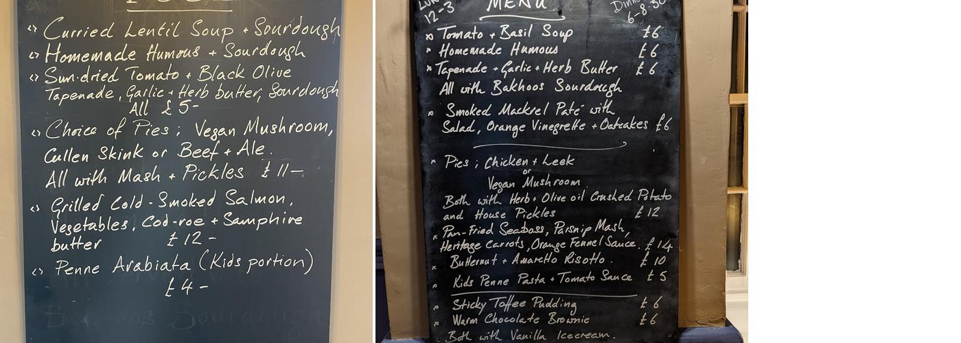 The Fishertown Inn Menu