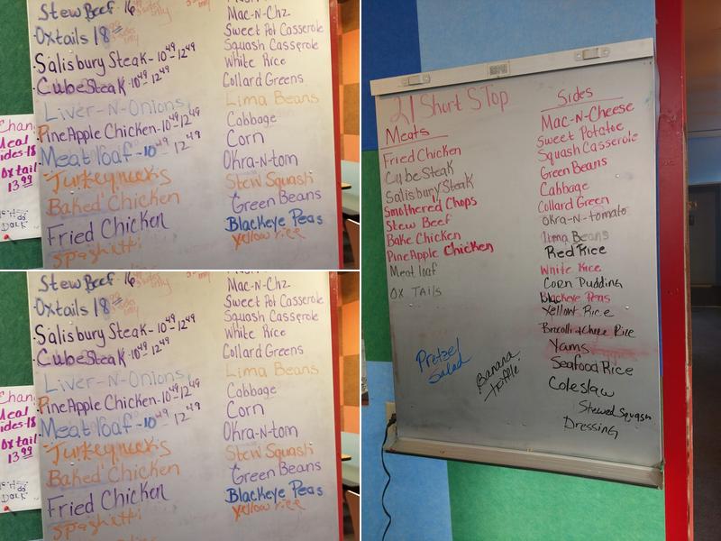 Twenty One Short Stop Menu