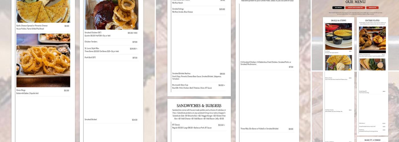 BowTie Barbecue Co Menu