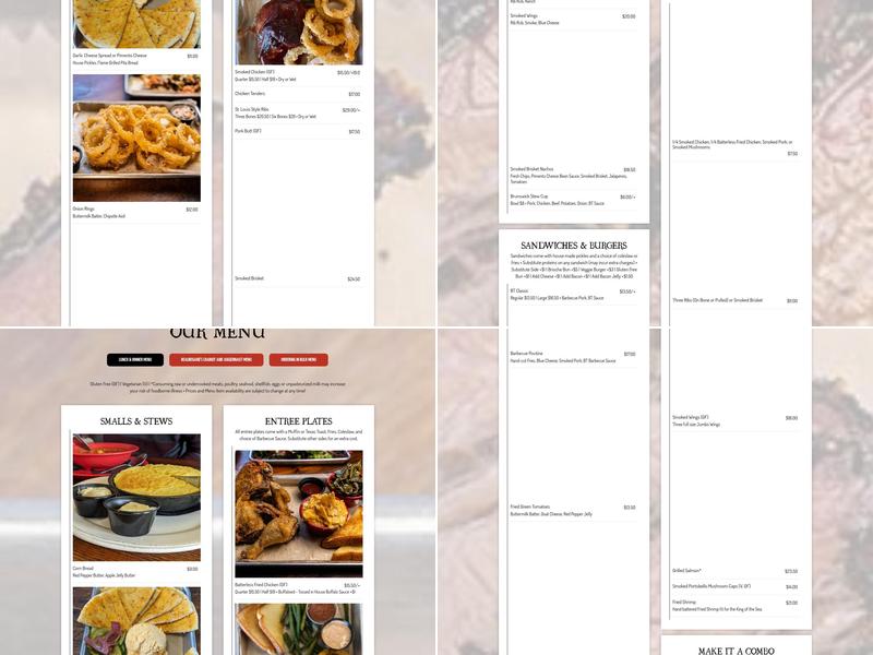 BowTie Barbecue Co Menu