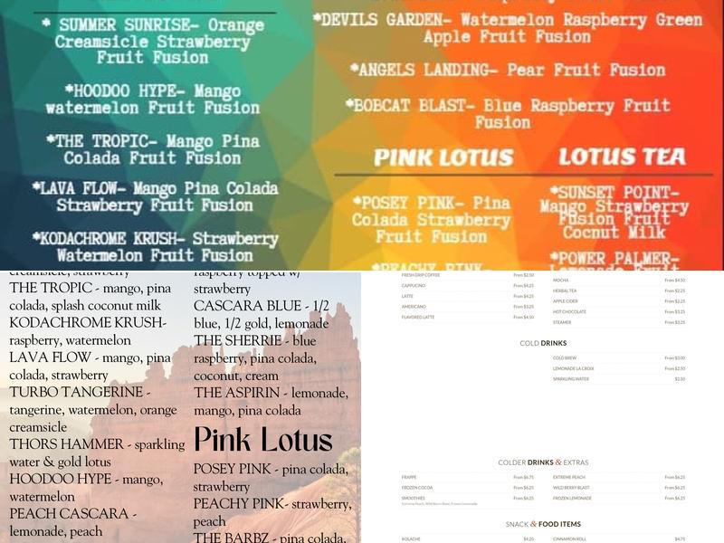 Wanderlust Cowgirl Coffee Menu