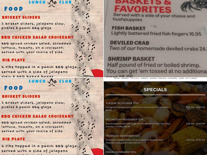 Desposito's Seafood Restaurant Menu