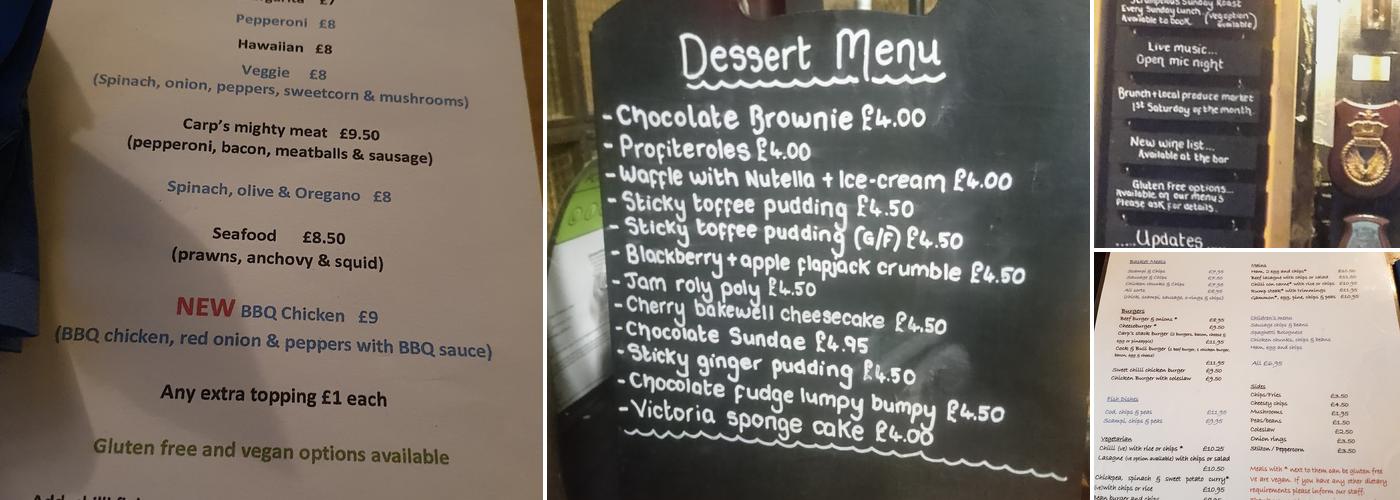 The Carpenters Arms Menu