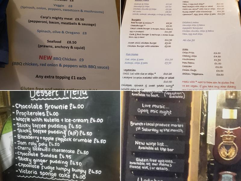The Carpenters Arms Menu
