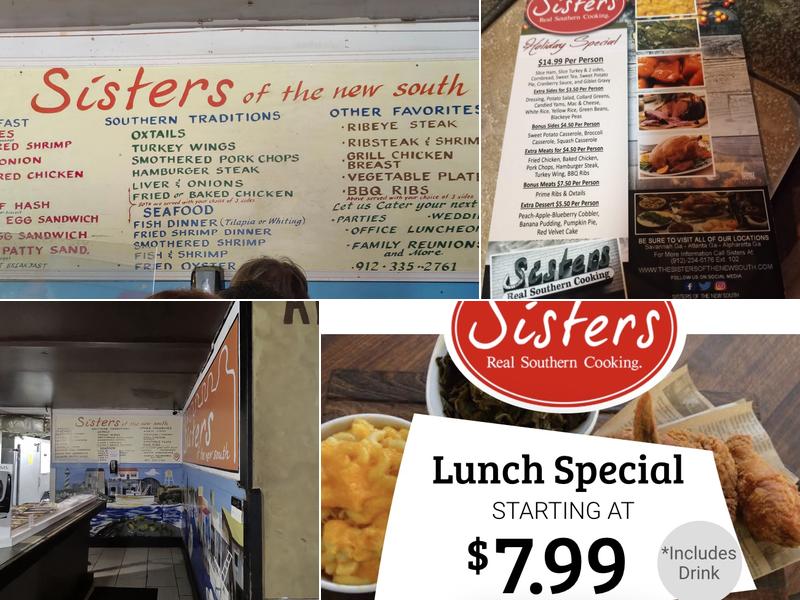 Sisters of the New South Menu