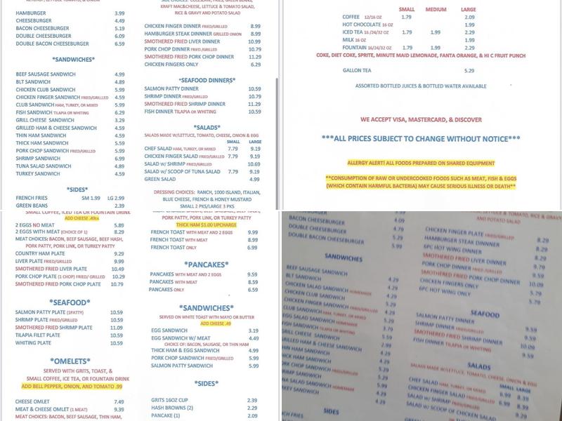 Michael's Restaurant Menu