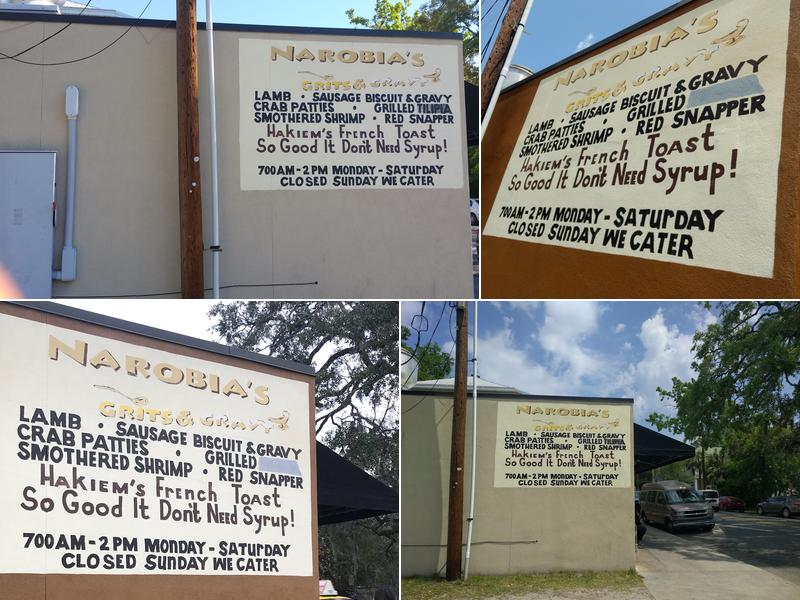 Narobia's Grits & Gravy Menu