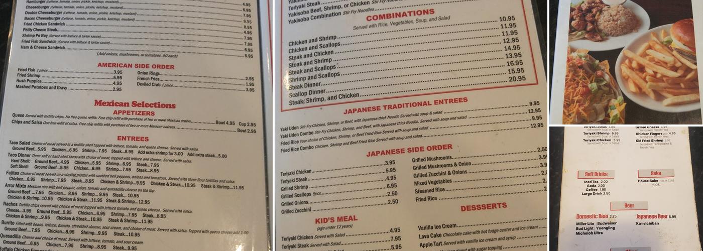80's Cafe Menu