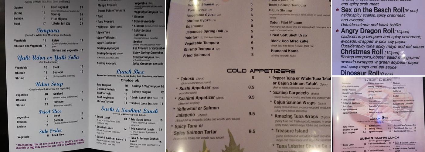 Sushi Hana Japanese Restaurant Menu