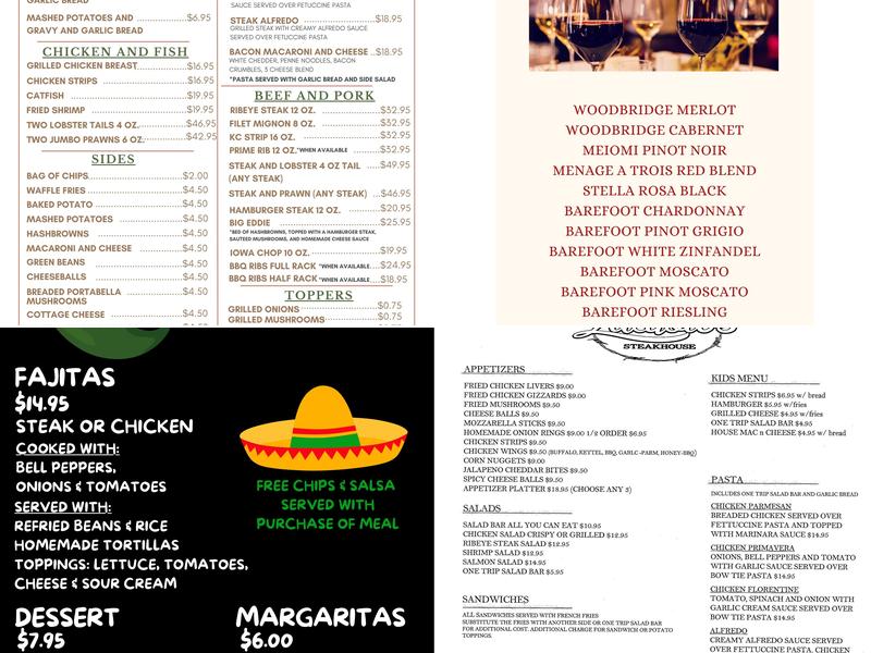 Ludlow's Steakhouse Menu