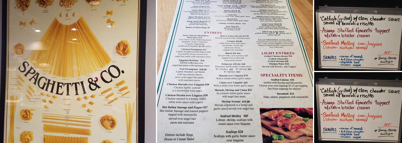 Pizzeli's Italian Oven Menu