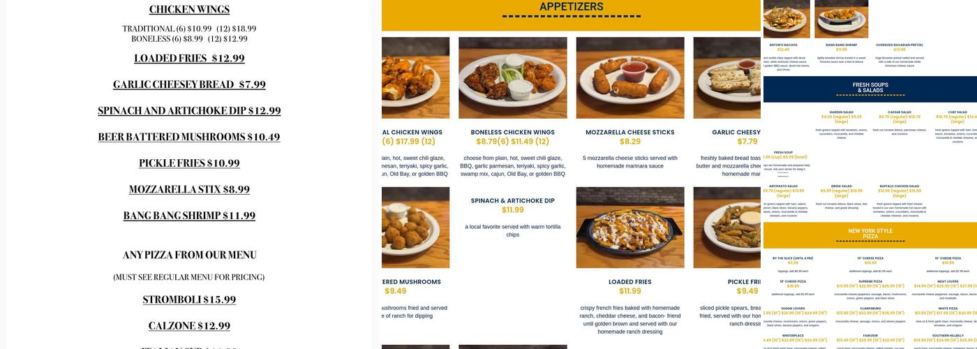Chris' Pizza & Pub Menu