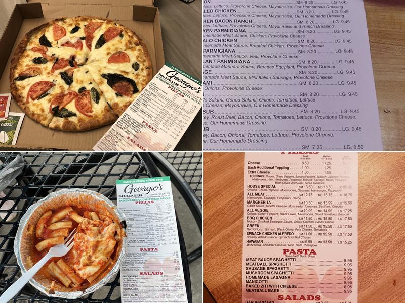 Georgio's Famous Pizza Menu