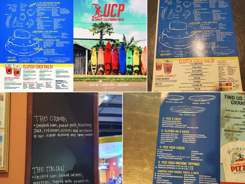 Ultimate California Pizza Menu