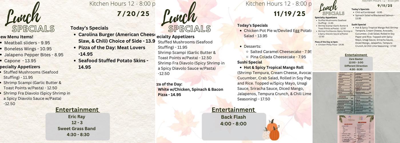 Patio's Tiki Bar & Grill Menu