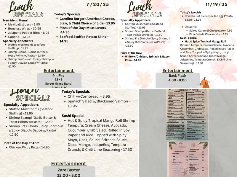 Patio's Tiki Bar & Grill Menu