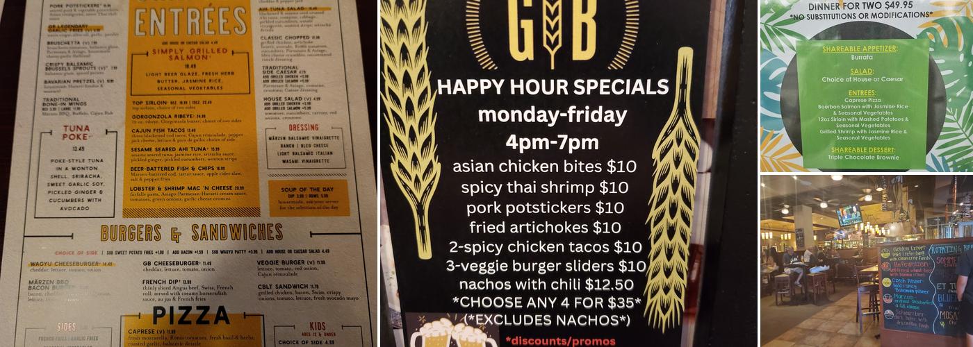 Gordon Biersch Brewery Restaurant Menu