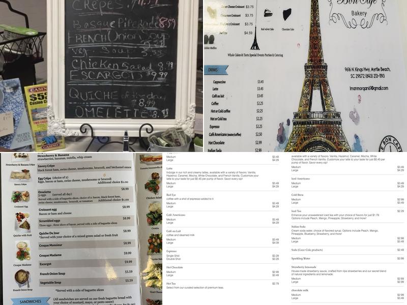 Le Bon Cafe & Bakery (Breakfast & Lunch) Menu