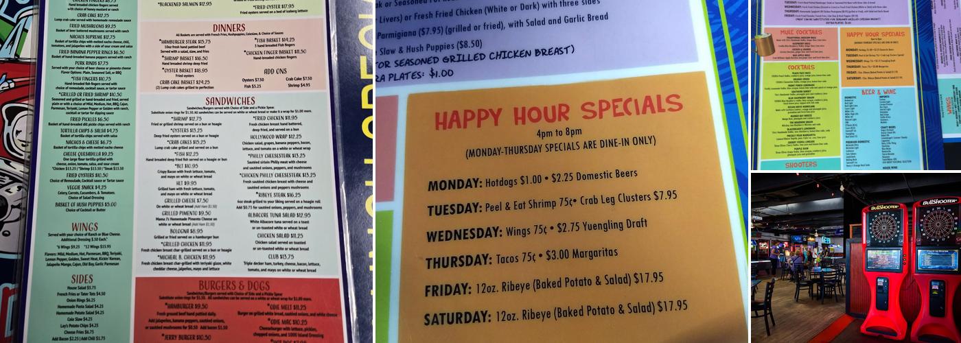 O D Arcade & Lounge Menu