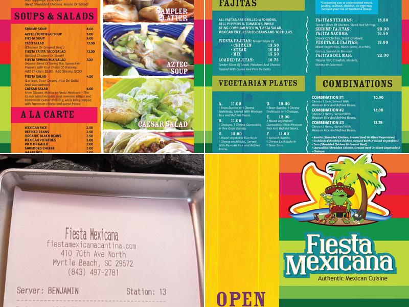 Fiesta Mexicana Menu