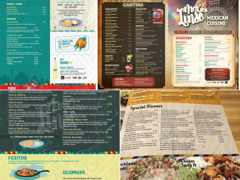 Mexico Lindo Menu