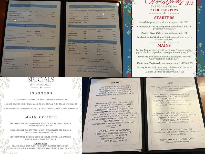 The Torrance Inn Menu