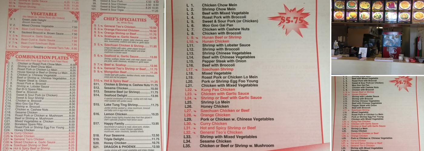 China King Menu
