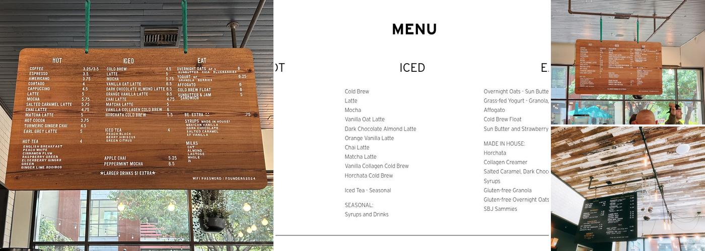 Local Coffee Menu